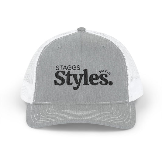 Embroidered Trucker Cap - Staggs Styles Custom Design, Dad Gift, Fathers Day Gift