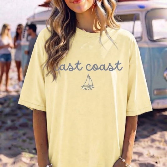 East Coast Sailboat Tee | Coastal Graphic T‑Shirt