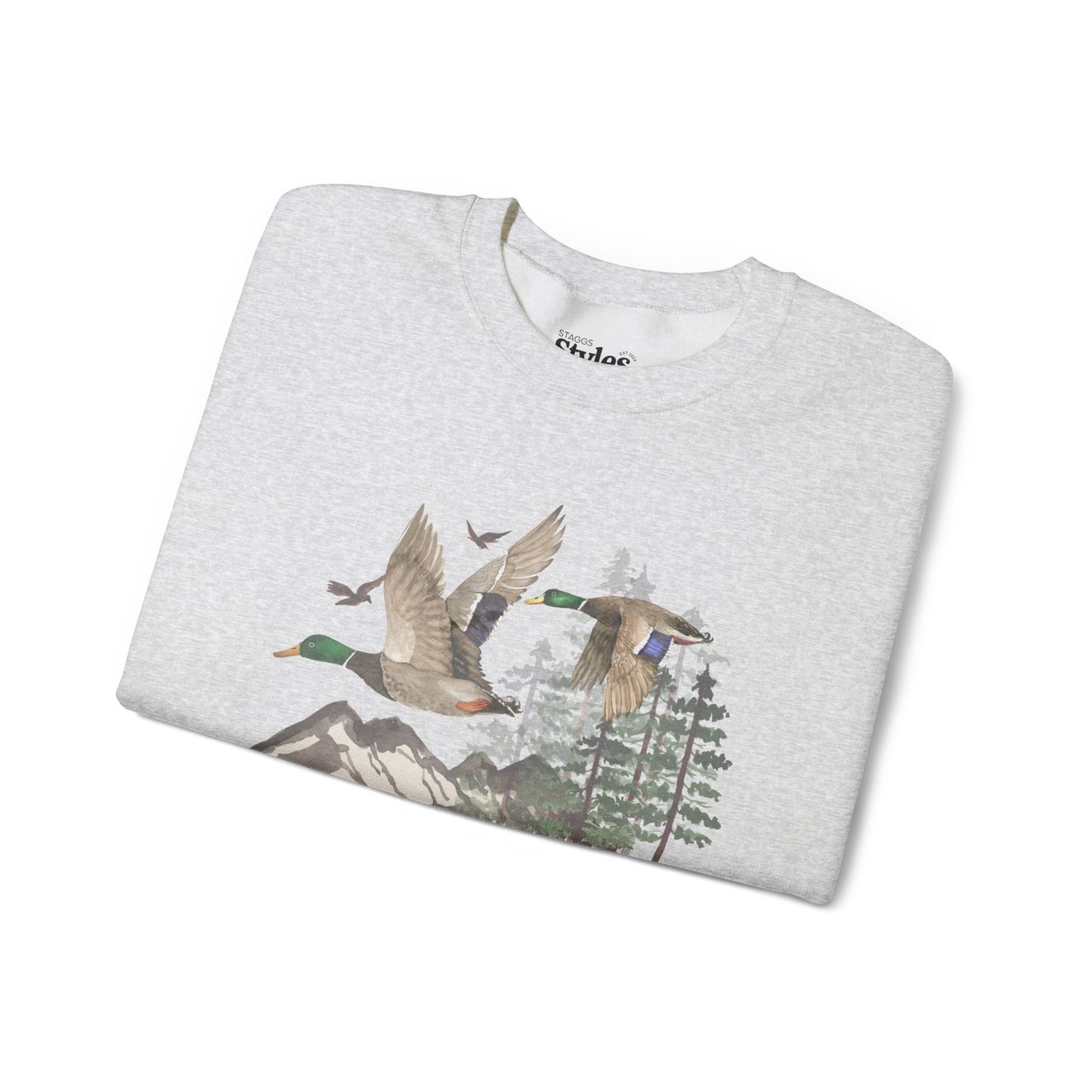 Duck Sweatshirt, Crew neck, Nature, Outdoors, Duck Hunt, Mallard, Cotton