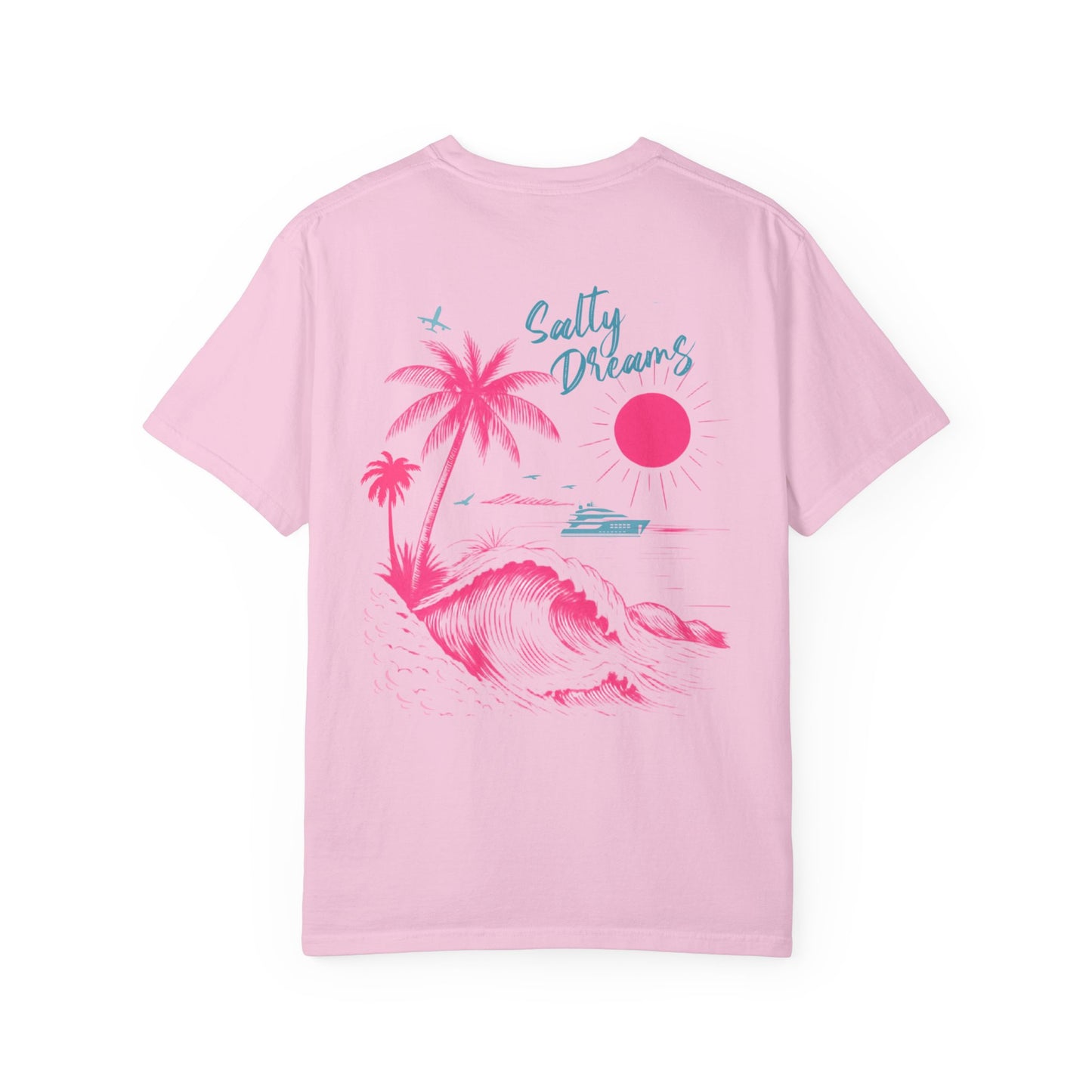 Salty Dreams Shirt, Summer, Ocean, Beach, Dolphin, Palm Tree, Vacation Tee