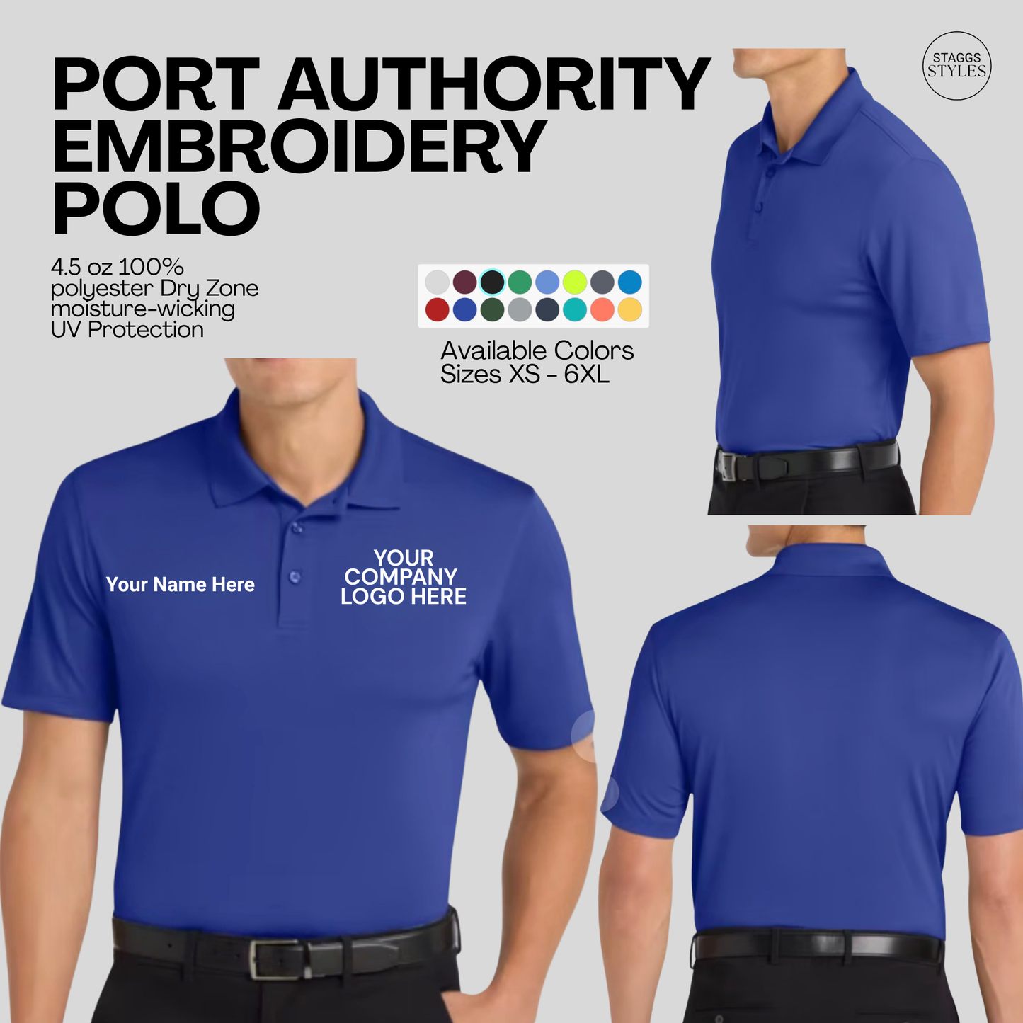Polo Shirt With Embroidery | Nike Embroidery Polo | Port Authority Polo | Customize it With Your Logo & Your Name