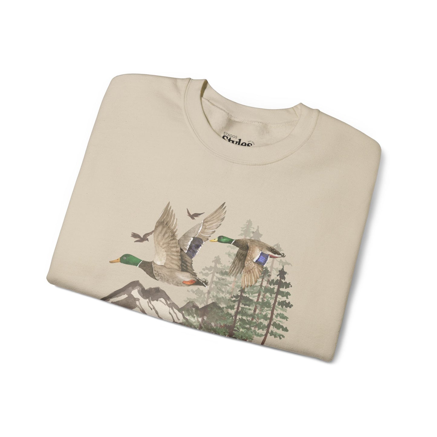 Duck Sweatshirt, Crew neck, Nature, Outdoors, Duck Hunt, Mallard, Cotton