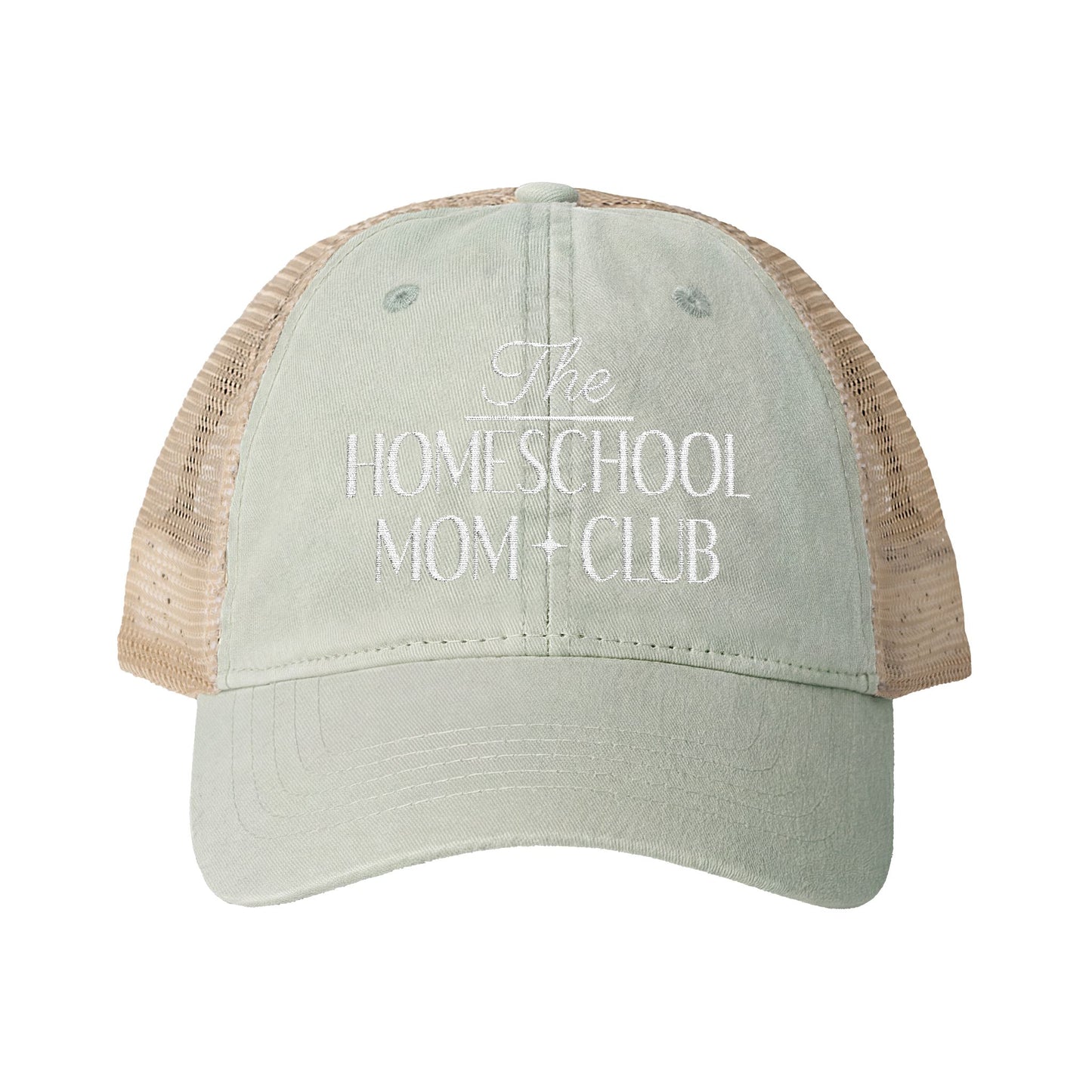 Women's Washed Mesh-Back Cap, Homeschool Mom, Floral Hat, Camo Hat, SnapBack, Ponytail Hat, Makeup Resistant Hat