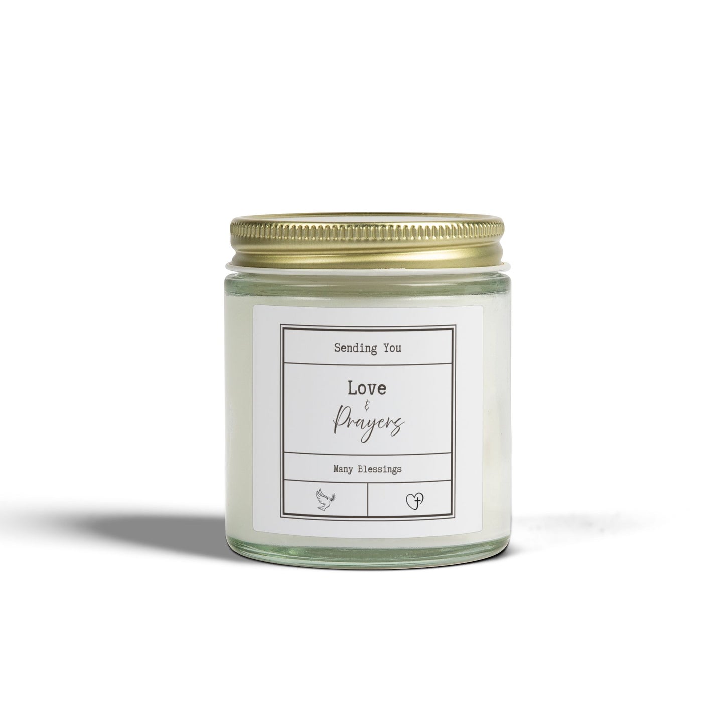 Love & Prayers Candle – Faith Encouragement Candle, Sympathy & Support Gift, Inspirational Jar Candle, Coconut Apricot Wax Gift