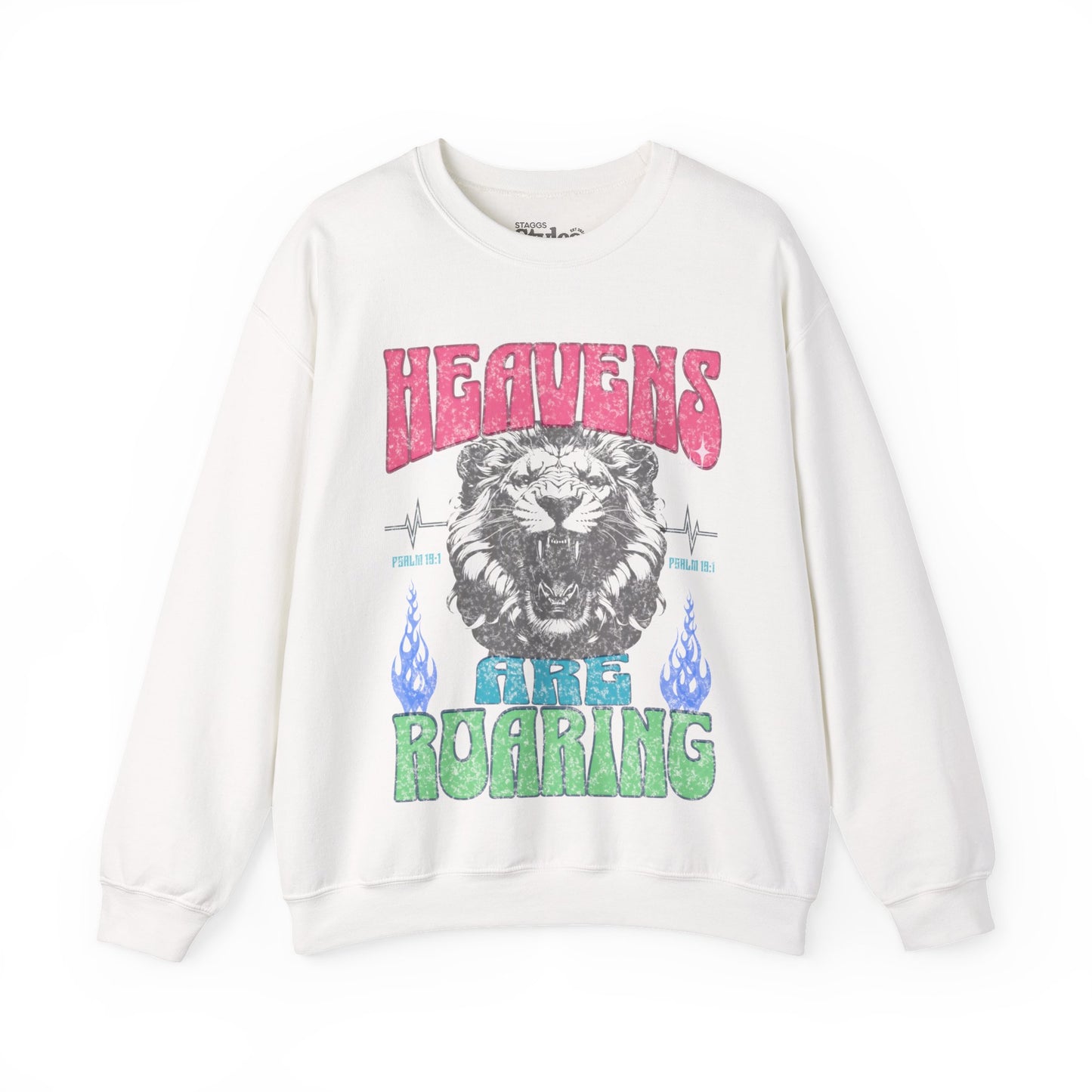 Heaven's Roaring Lion Graphic Sweatshirt, Cozy Crew, Christian Clothing, Casual Wear