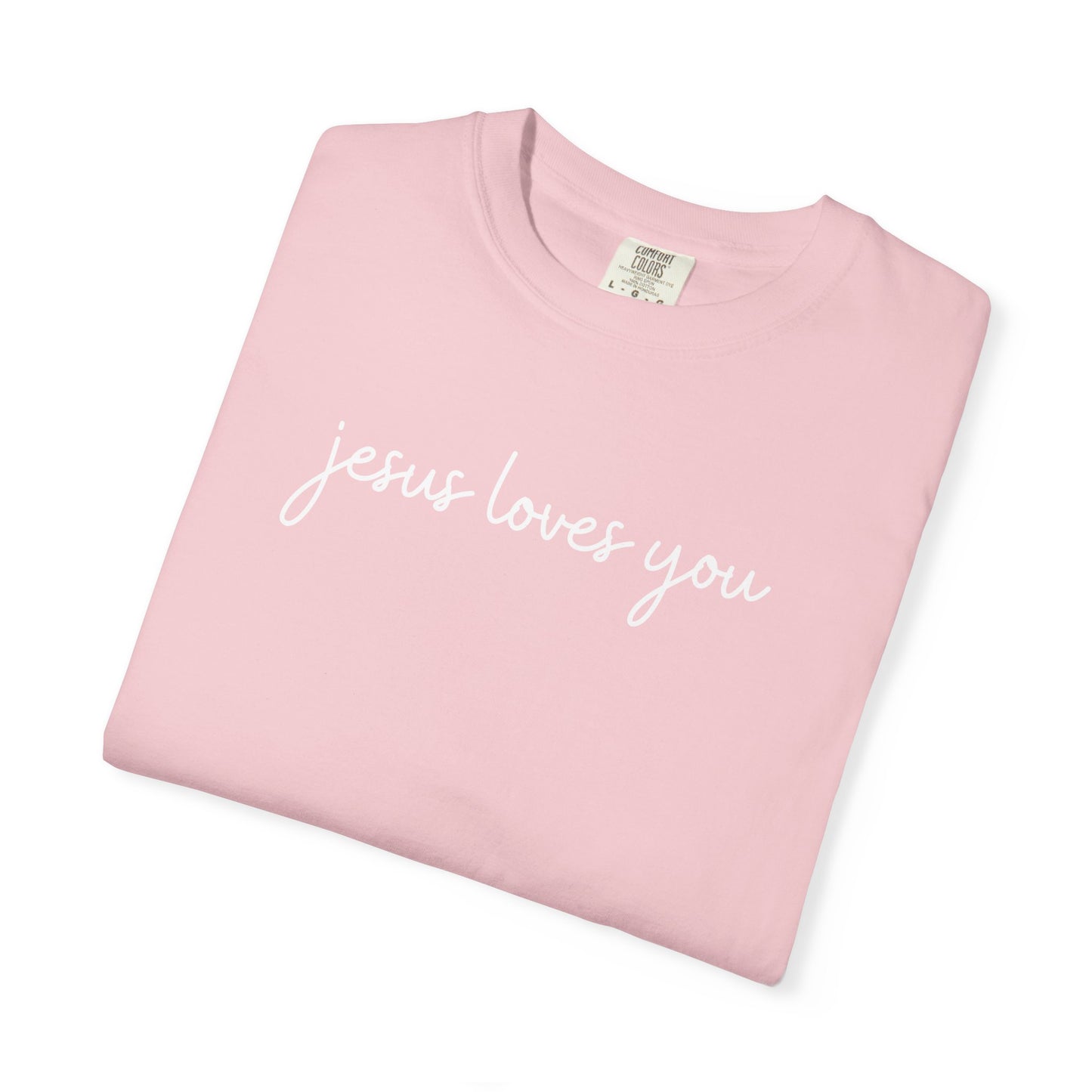 Jesus Loves You Shirt | Faith-Based Graphic Tee | Minimal TShirt | Comfort Colors Custom Shirt | Inspirational Tee - Staggs Styles Co