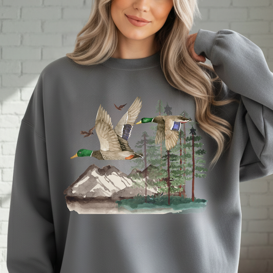 Duck Sweatshirt, Nature, Outdoors, Duck Hunt, Mallard