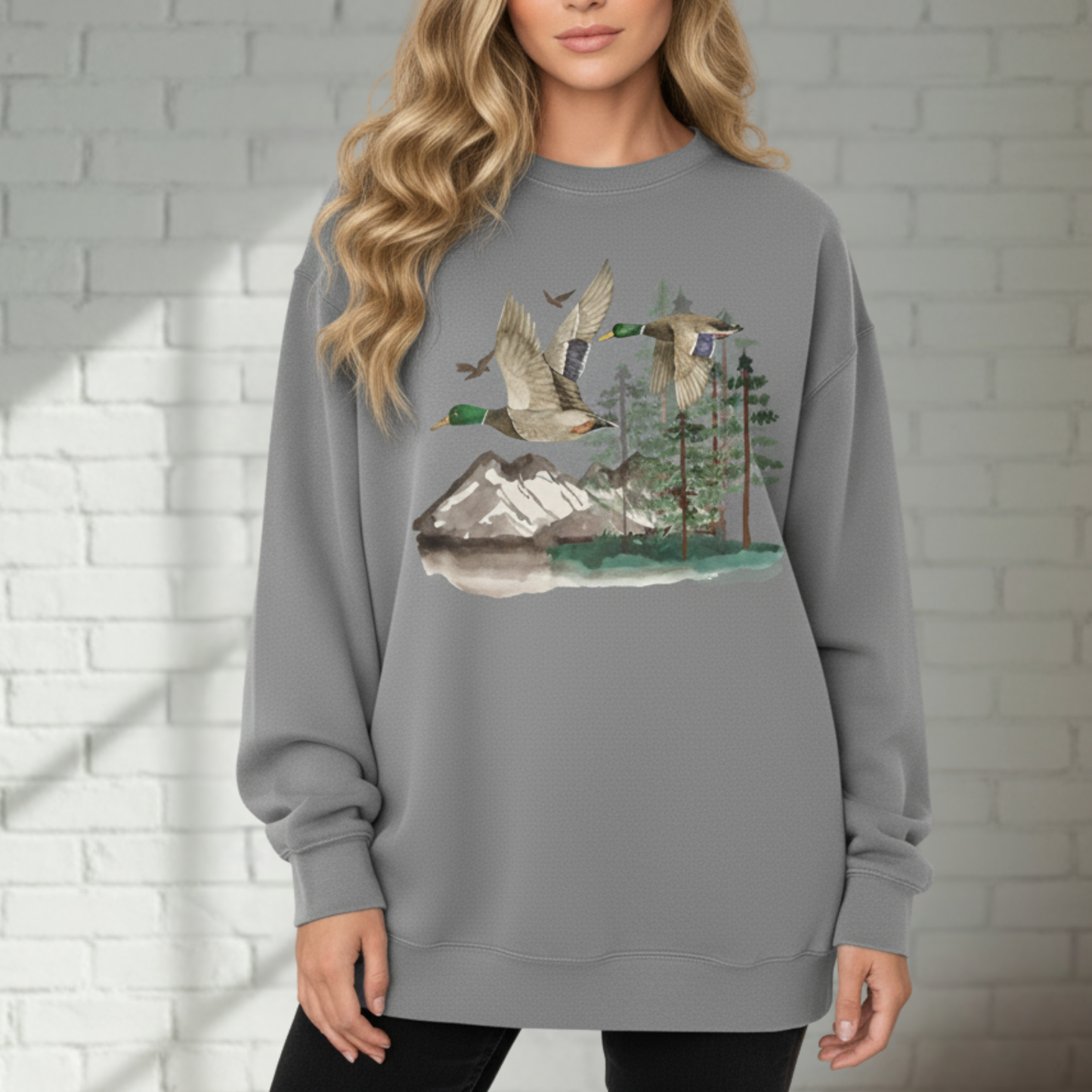 Duck Sweatshirt, Nature, Outdoors, Duck Hunt, Mallard