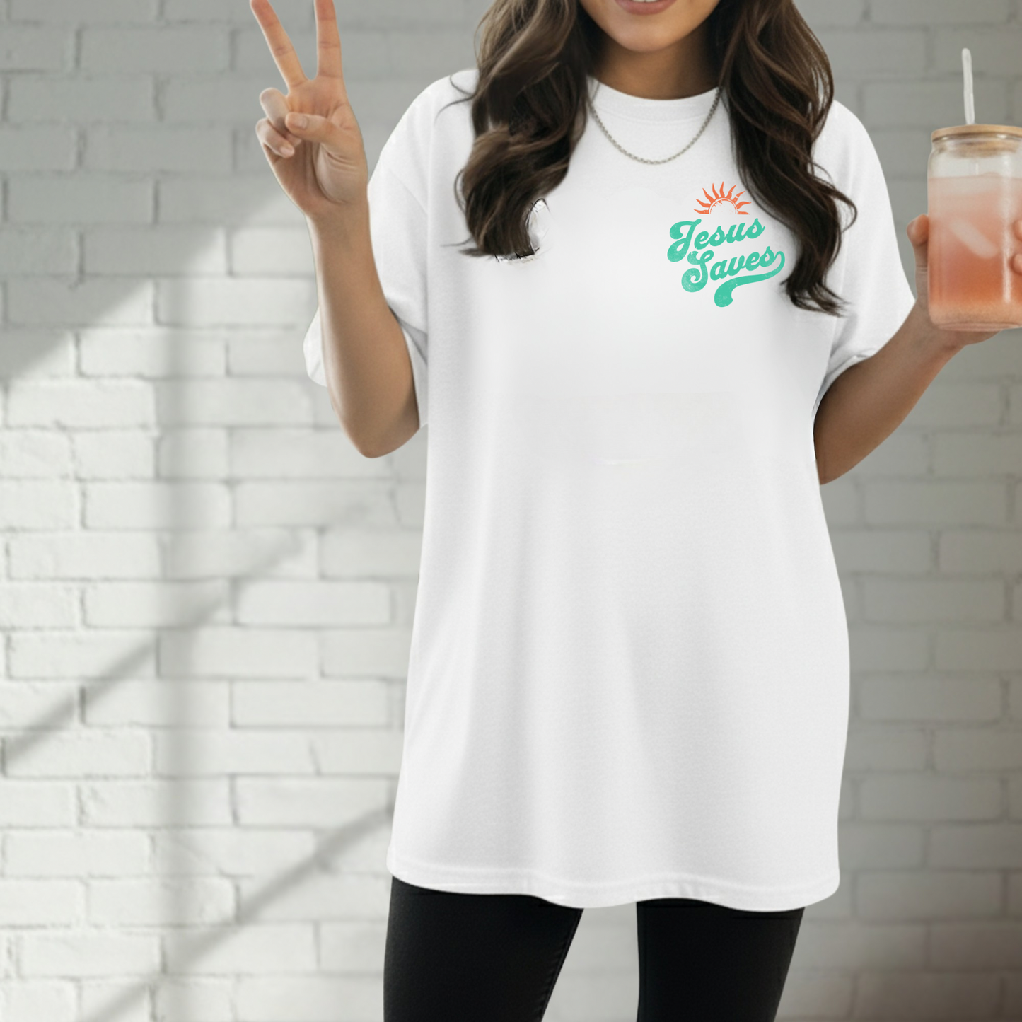 Jesus Saves Tee, Christian Tee, Church Wear, Vacation Tee, Soft Cotton T-shirt