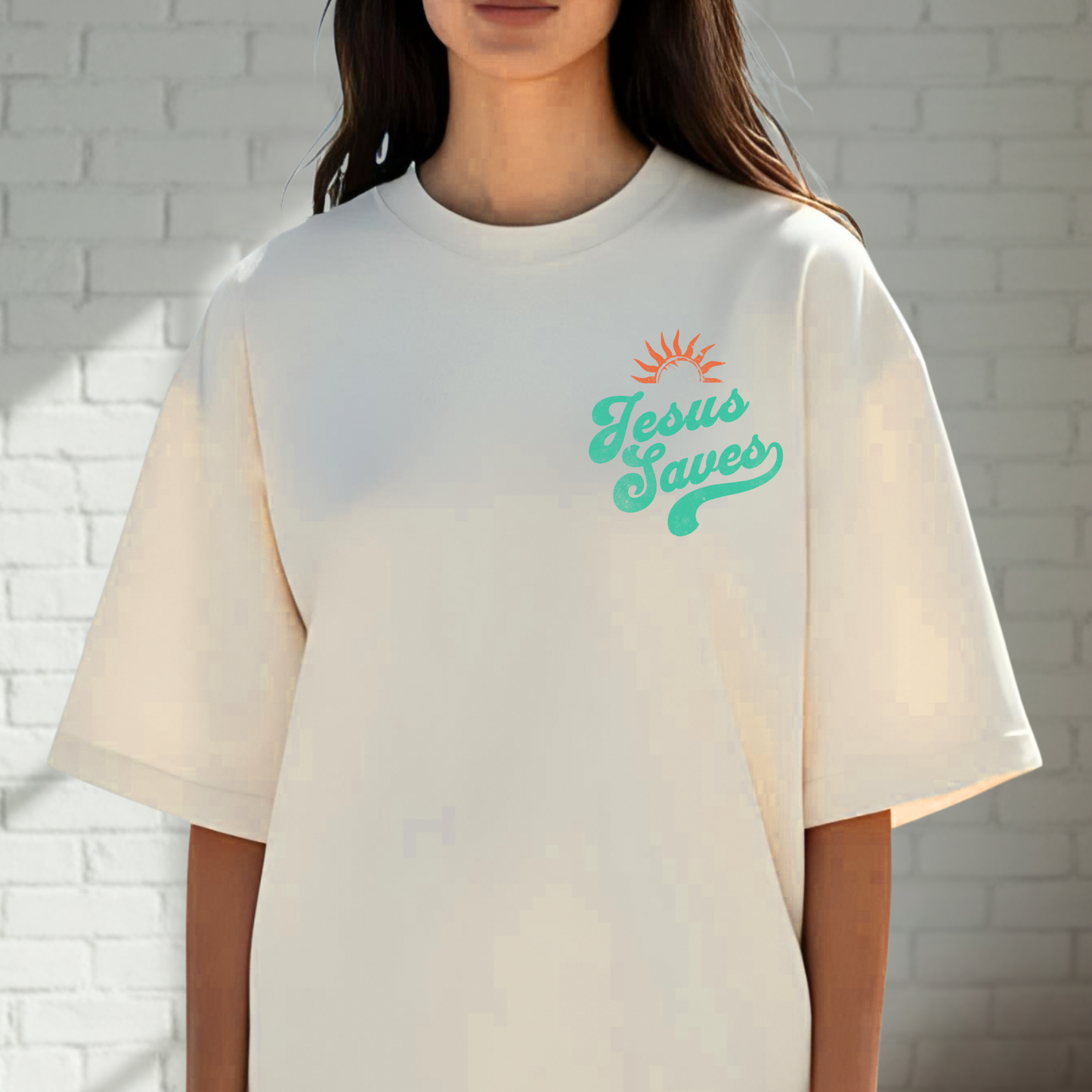 Jesus Saves Tee, Christian Tee, Church Wear, Vacation Tee, Soft Cotton T-shirt