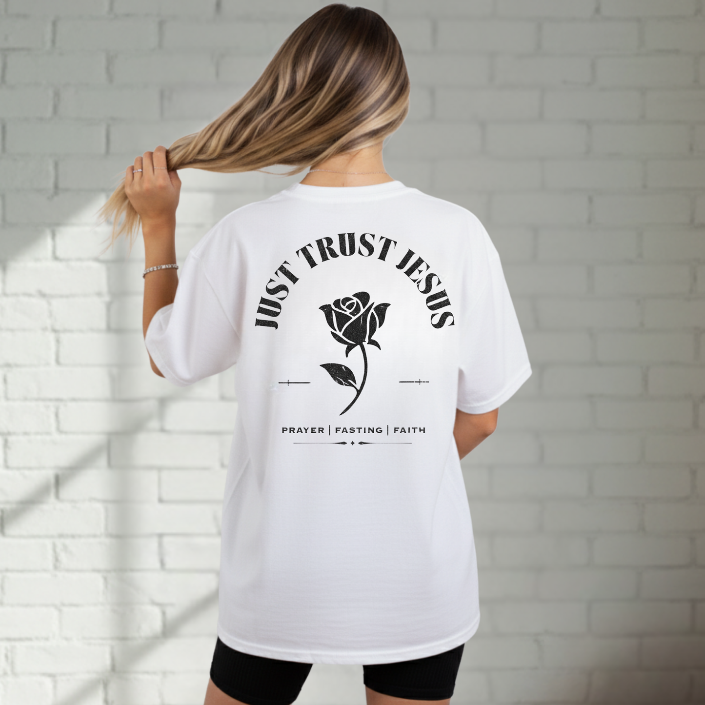 Just Trust Jesus Shirt, Faith T-Shirt, Casual Christian Tee, Prayer Shirt