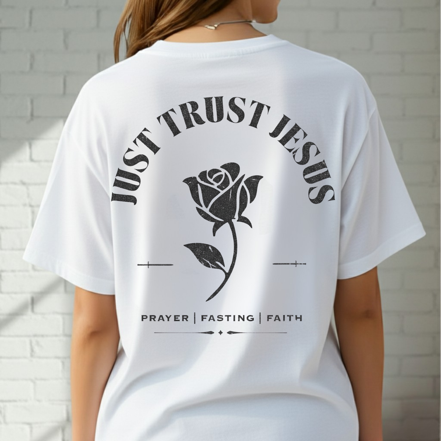 Just Trust Jesus Shirt, Faith T-Shirt, Casual Christian Tee, Prayer Shirt