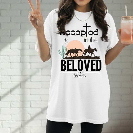 Accepted in the Beloved Shirt, Christian Tee, Bible Verse Tee, Faith, Church Shirt