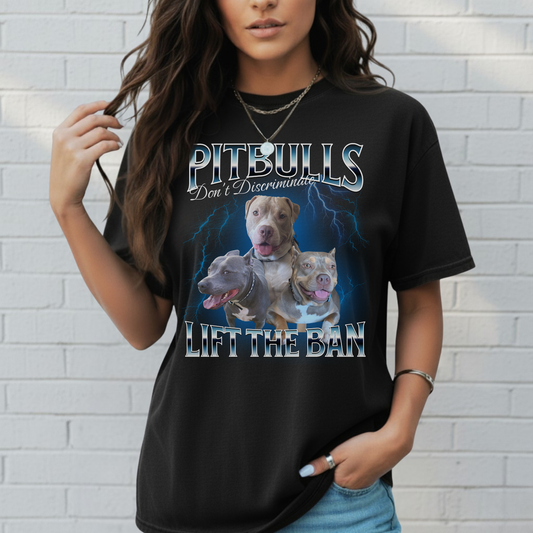 Pitbull Pride Shirt, Unisex T-Shirt, Dog Lover Gift, Animal Rescue, Casual Wear, Pet Lover Apparel, Lift the Ban