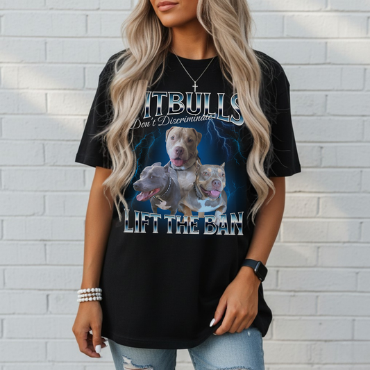 Pitbull Pride Shirt, Unisex T-Shirt, Dog Lover Gift, Animal Rescue, Casual Wear, Pet Lover Apparel, Lift the Ban