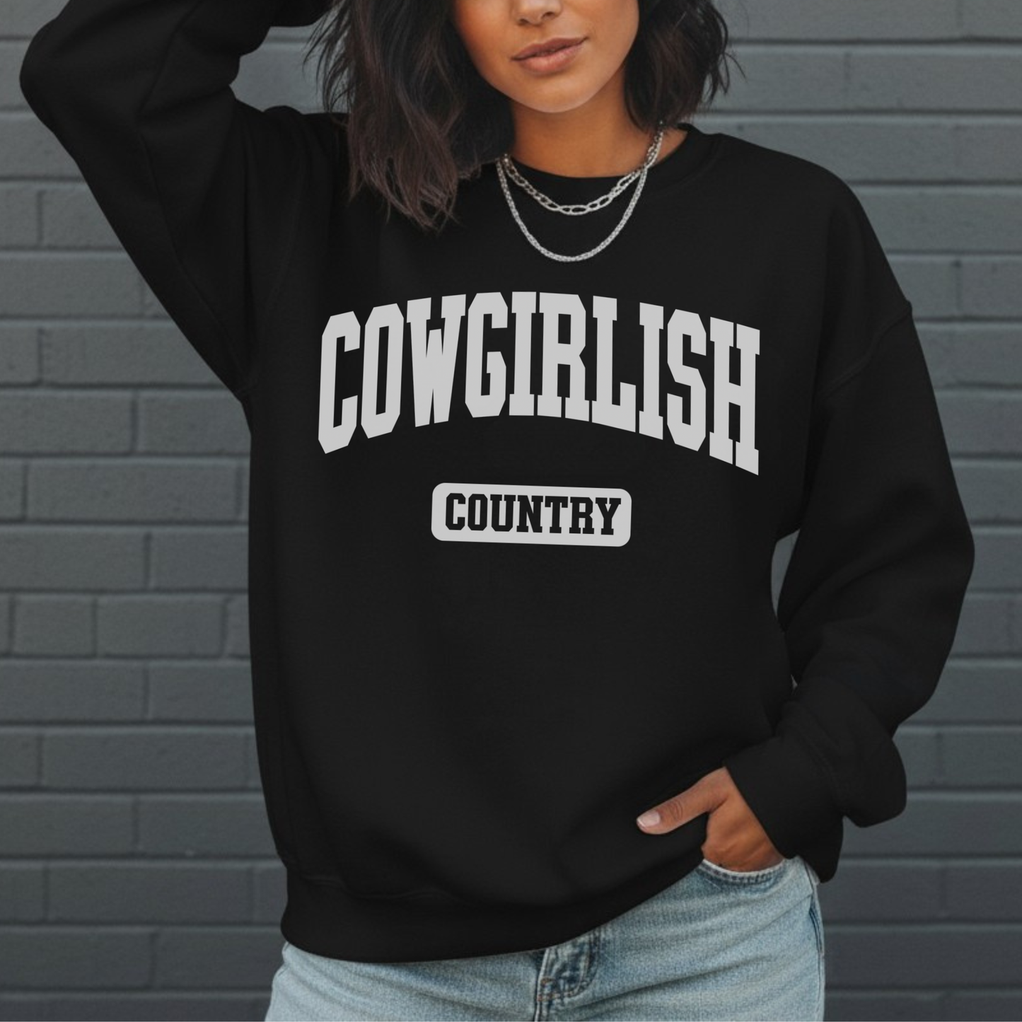Cowgirlish Sweatshirt, Soft, Cozy, Cotton, Country, Southern, Western, Birthday, Gift