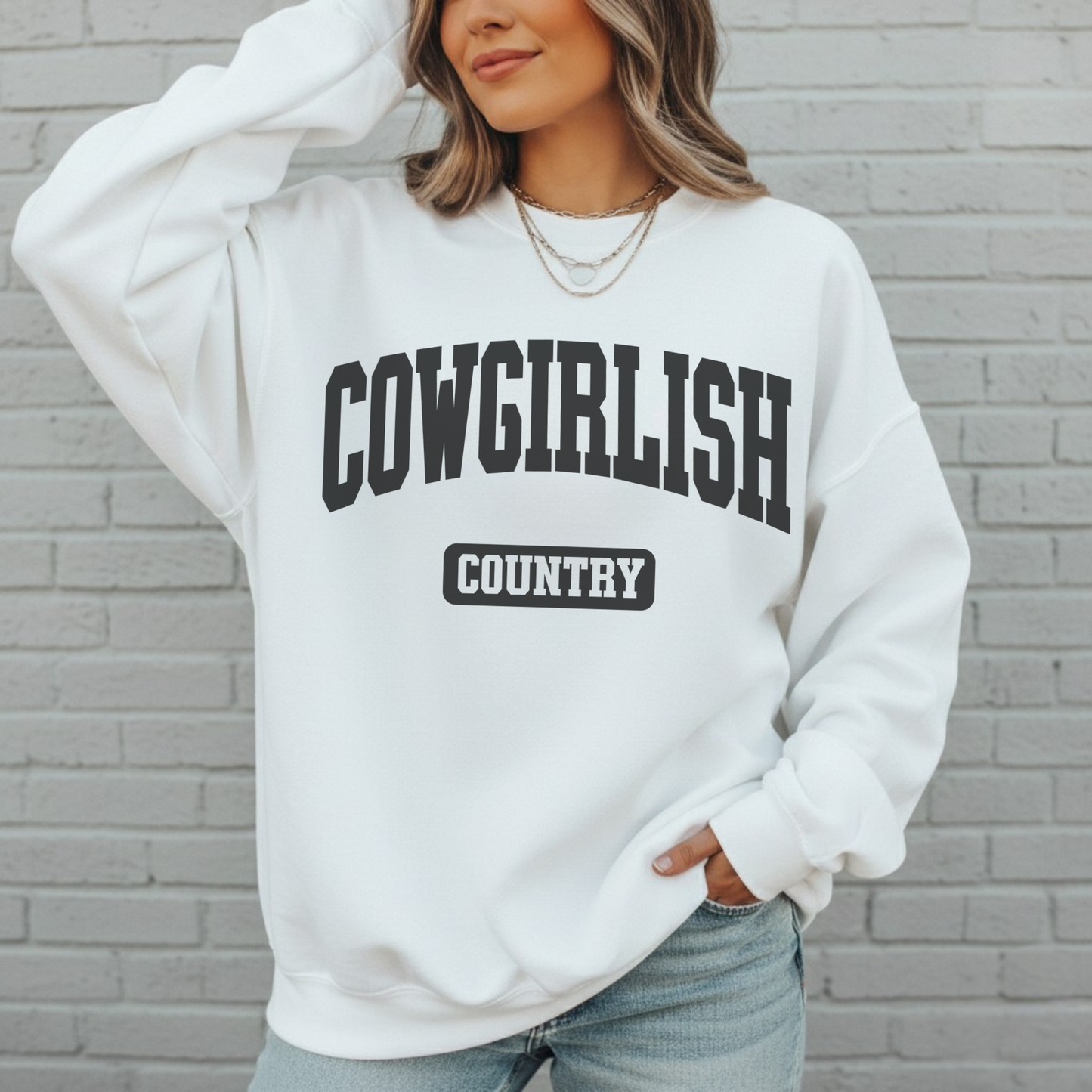 Cowgirlish Sweatshirt, Soft, Cozy, Cotton, Country, Southern, Western, Birthday, Gift