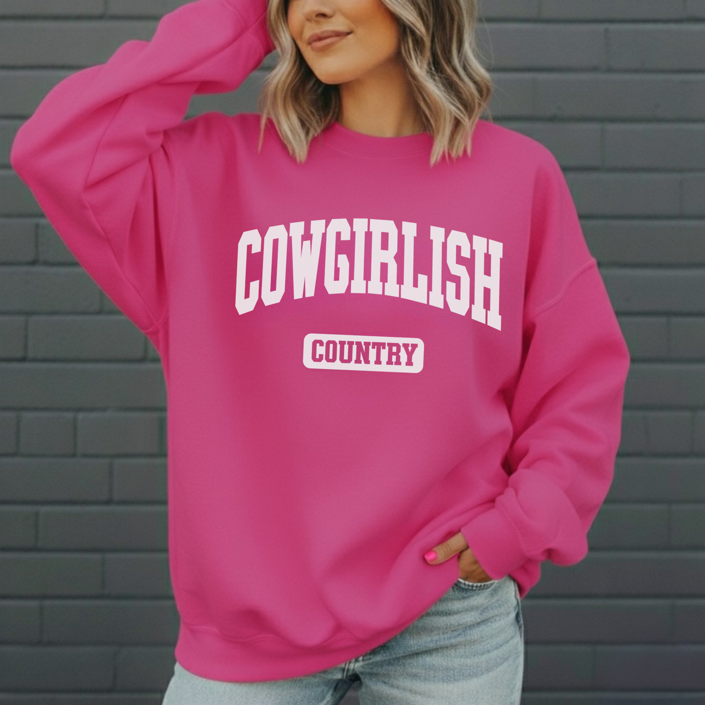 Cowgirlish Sweatshirt, Soft, Cozy, Cotton, Country, Southern, Western, Birthday, Gift