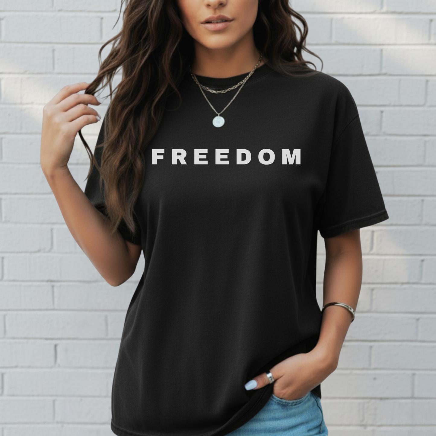 Freedom Unisex Shirt, Women's Casual Everyday Wear, American, USA, Gift