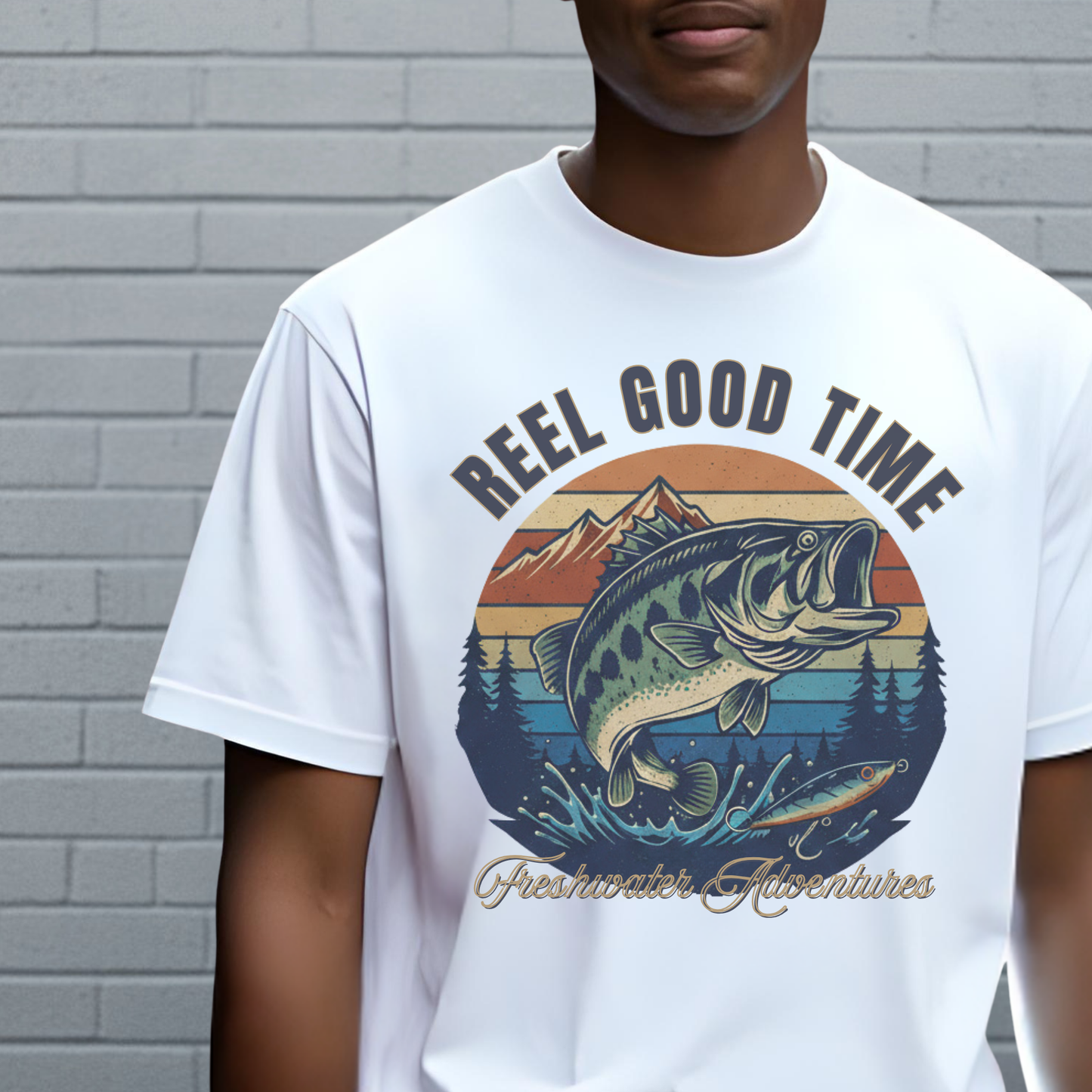 Reel Good Time Fishing Shirt, Bass Fishing T-Shirt, Vintage Graphic Tee, Outdoors Tee - Staggs Styles Co