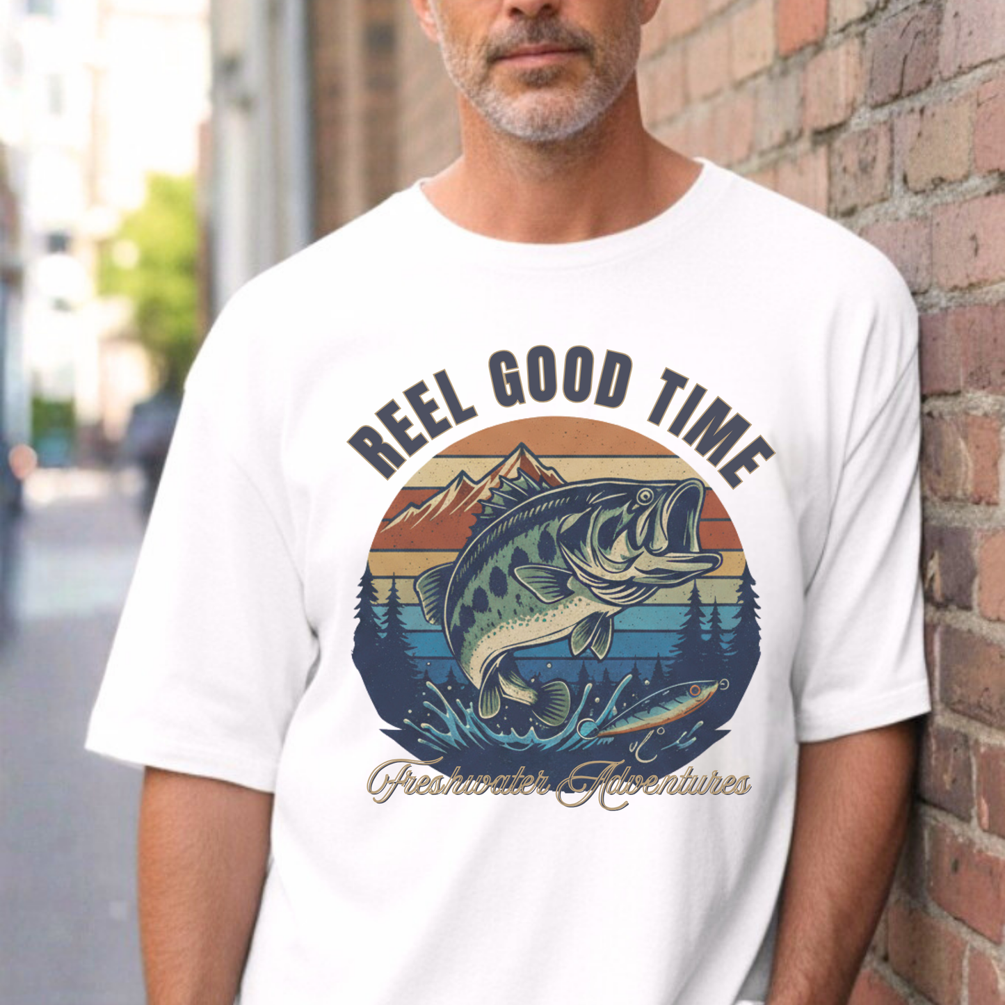 Reel Good Time Fishing Shirt, Bass Fishing T-Shirt, Vintage Graphic Tee, Outdoors Tee - Staggs Styles Co