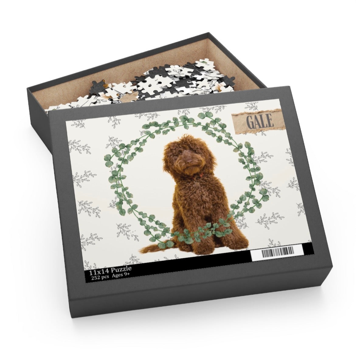 Custom Pet Portrait Puzzle – Personalized Dog Name Jigsaw (120/252/500 pcs) - Staggs Styles Co