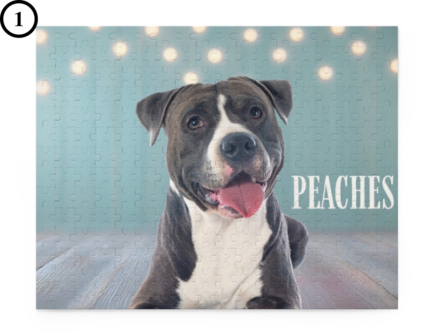 Custom Pet Portrait Puzzle – Personalized Dog Name Jigsaw (120/252/500 pcs) - Staggs Styles Co