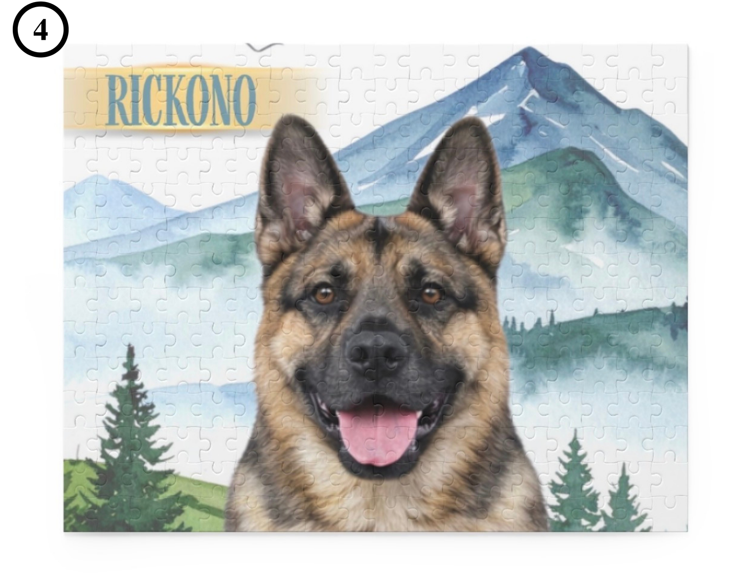 Custom Pet Portrait Puzzle – Personalized Dog Name Jigsaw (120/252/500 pcs) - Staggs Styles Co
