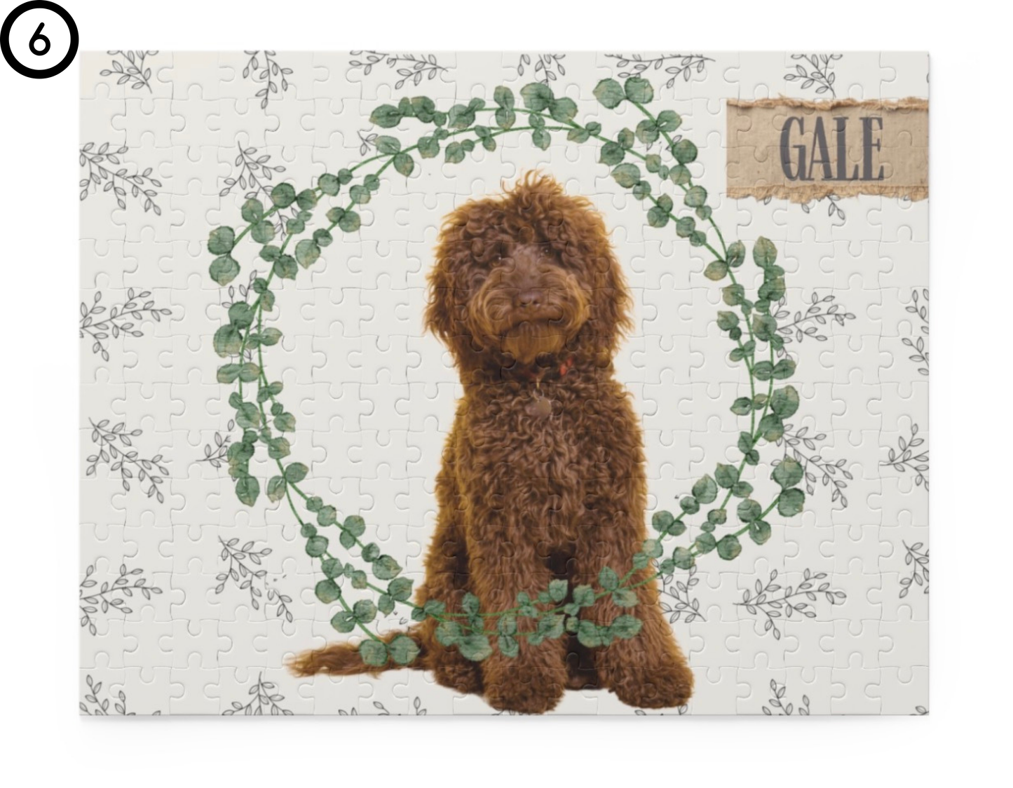 Custom Pet Portrait Puzzle – Personalized Dog Name Jigsaw (120/252/500 pcs) - Staggs Styles Co