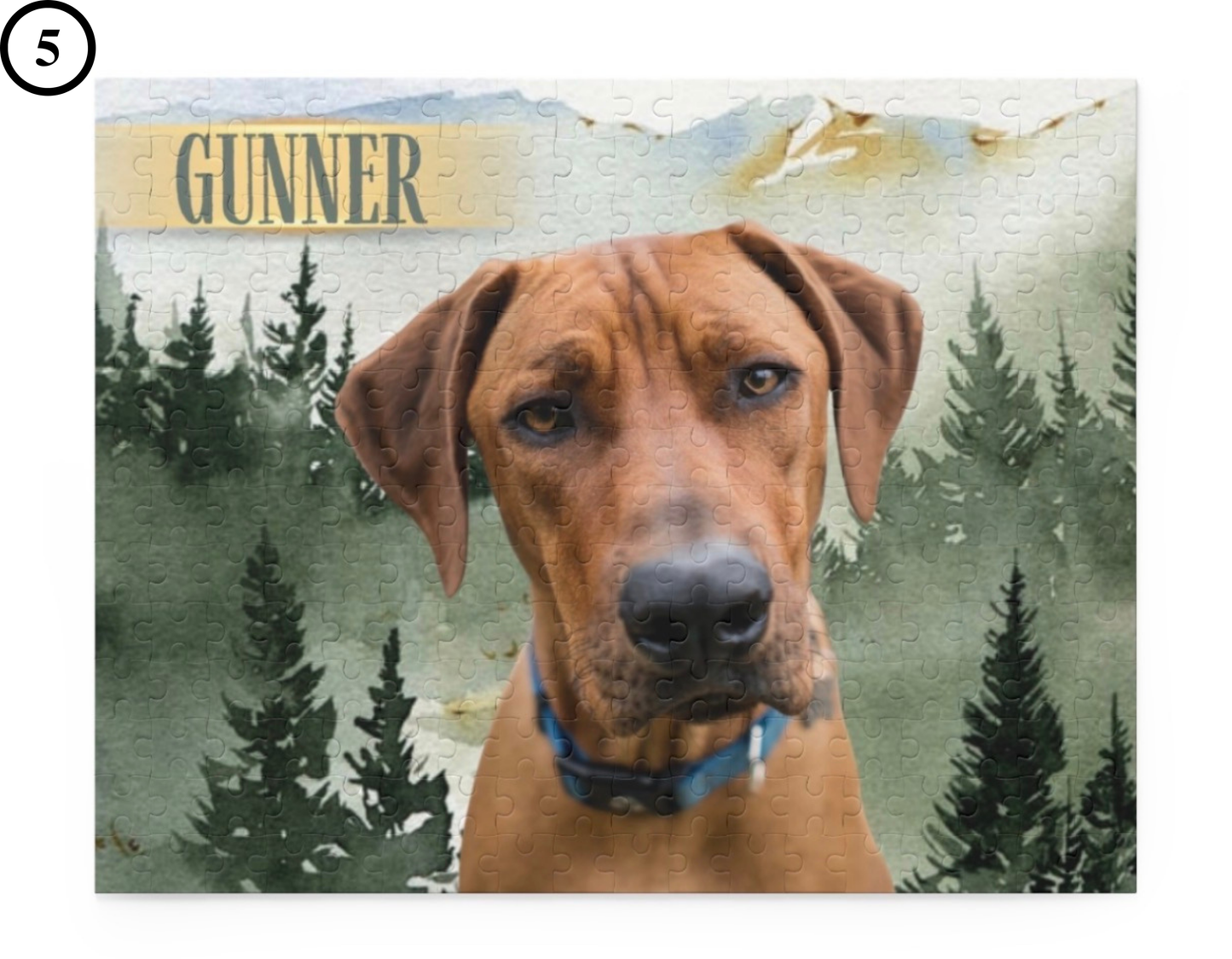 Custom Pet Portrait Puzzle – Personalized Dog Name Jigsaw (120/252/500 pcs) - Staggs Styles Co