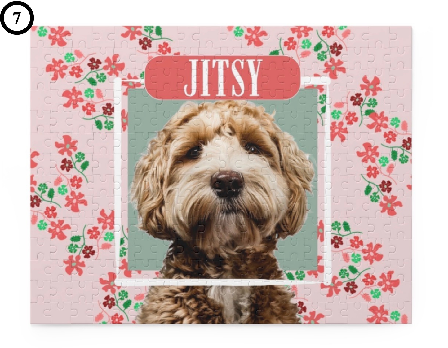 Custom Pet Portrait Puzzle – Personalized Dog Name Jigsaw (120/252/500 pcs) - Staggs Styles Co