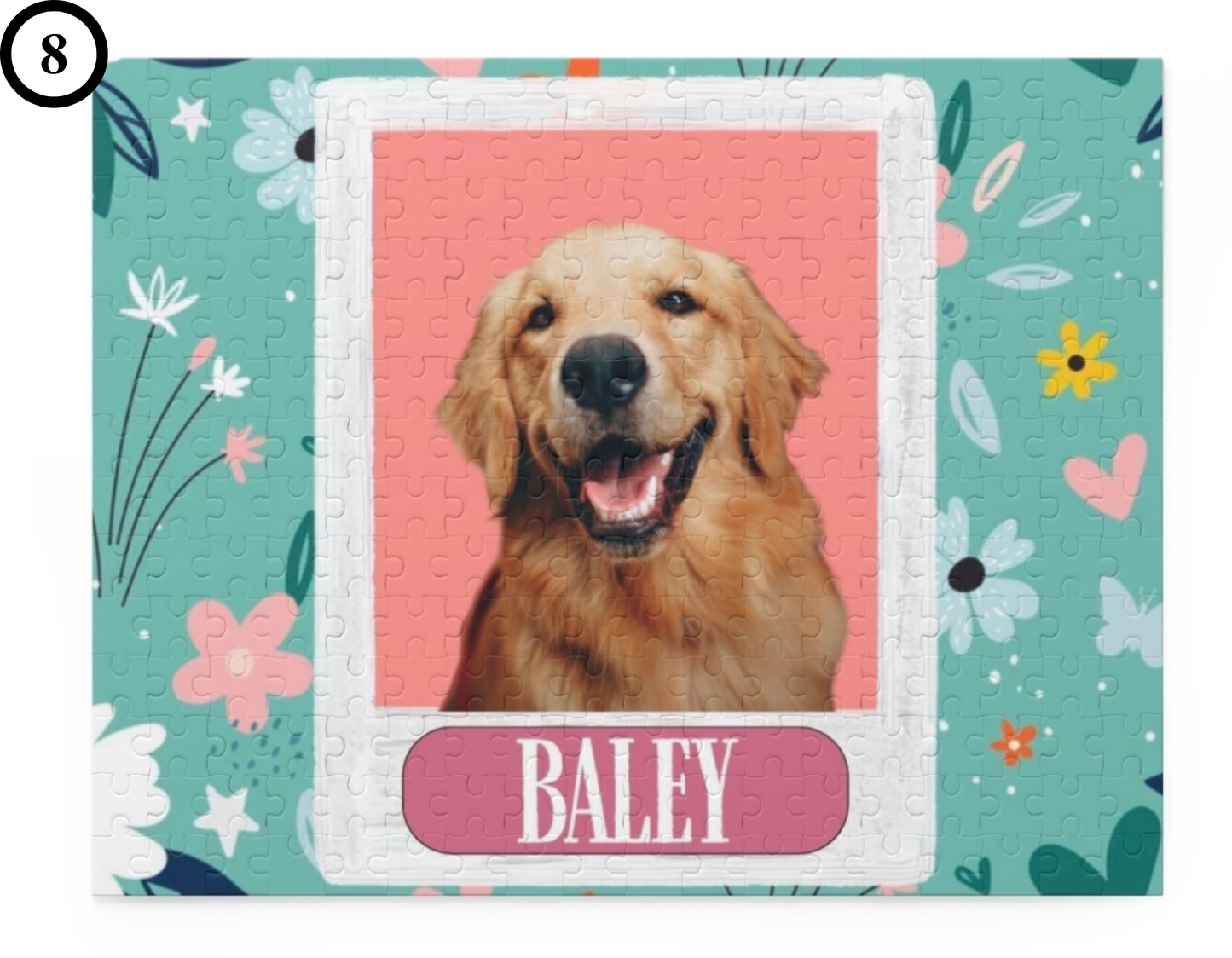 Custom Pet Portrait Puzzle – Personalized Dog Name Jigsaw (120/252/500 pcs) - Staggs Styles Co