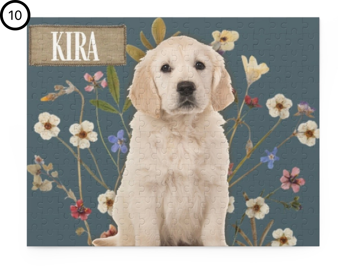 Custom Pet Portrait Puzzle – Personalized Dog Name Jigsaw (120/252/500 pcs) - Staggs Styles Co