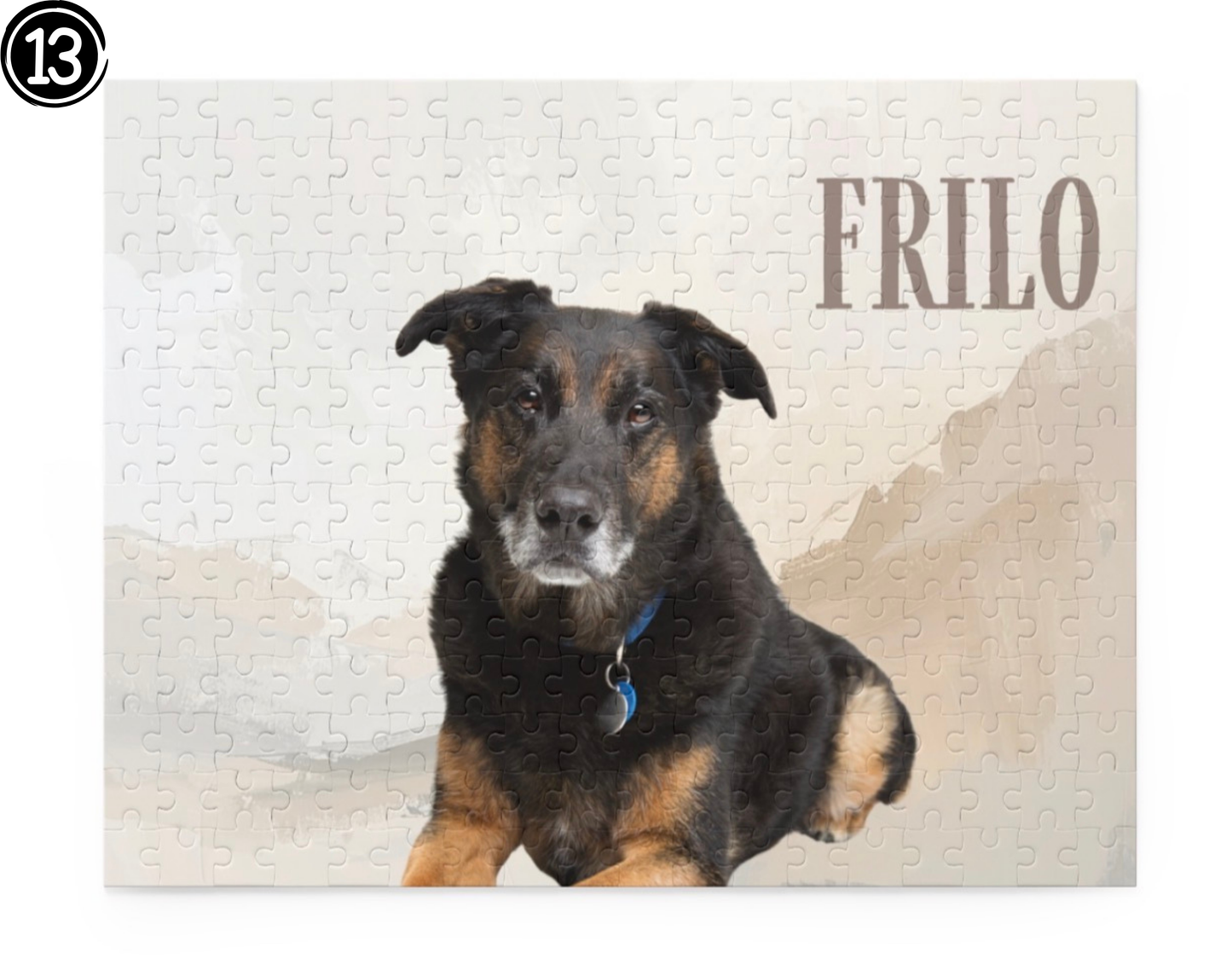 Custom Pet Portrait Puzzle – Personalized Dog Name Jigsaw (120/252/500 pcs) - Staggs Styles Co