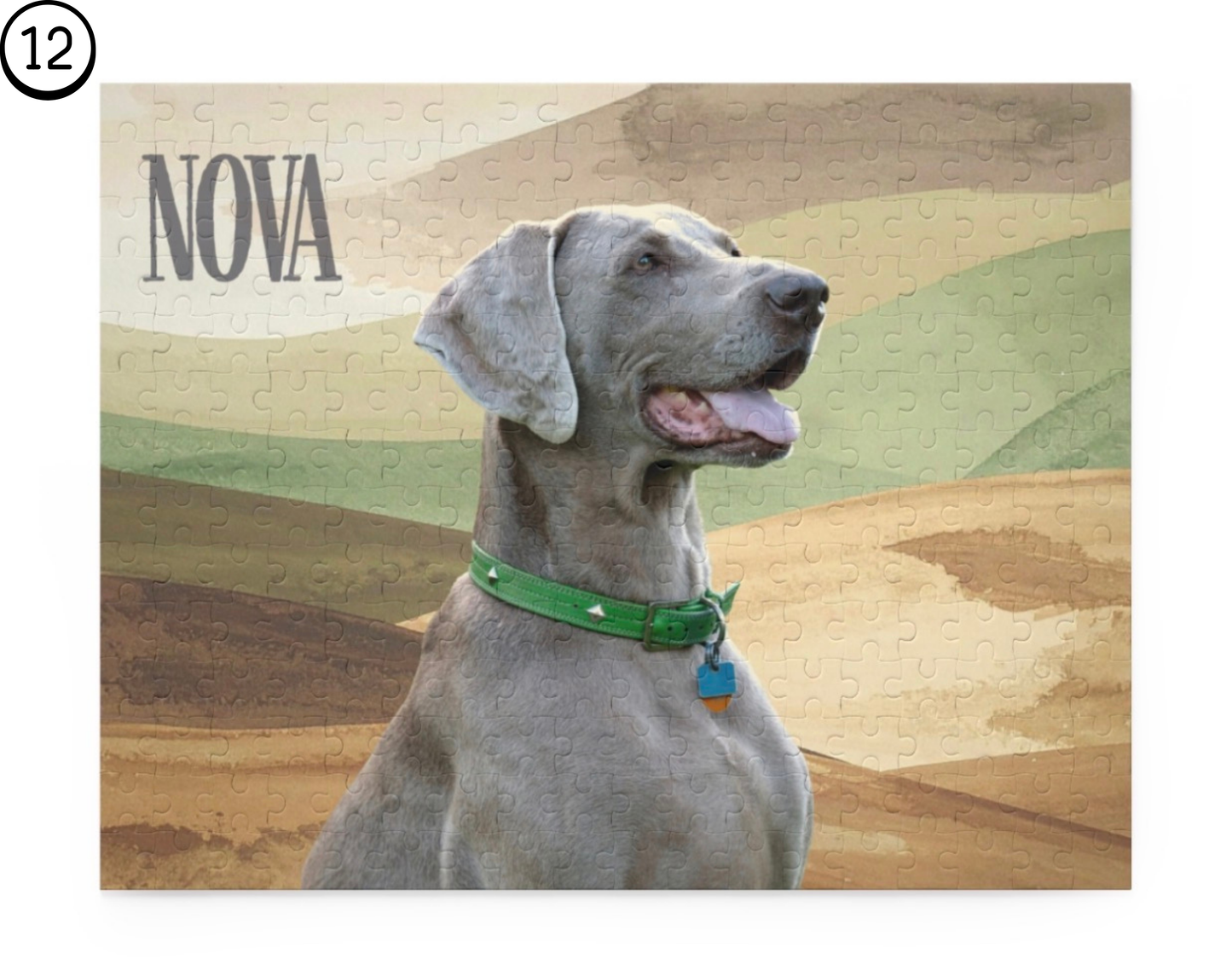 Custom Pet Portrait Puzzle – Personalized Dog Name Jigsaw (120/252/500 pcs) - Staggs Styles Co
