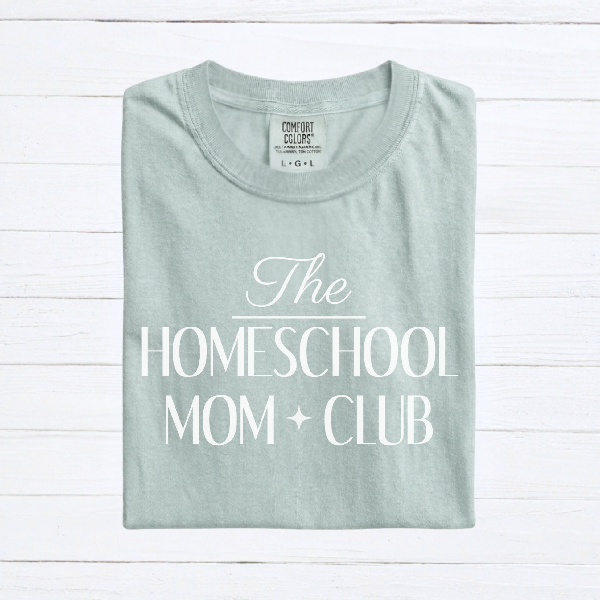 The Homeschool Mom Club Tee, Custom Comfort Colors Graphic Shirt, Homeschool Mom Gift, Homeschool Teacher Shirt - Staggs Styles Co