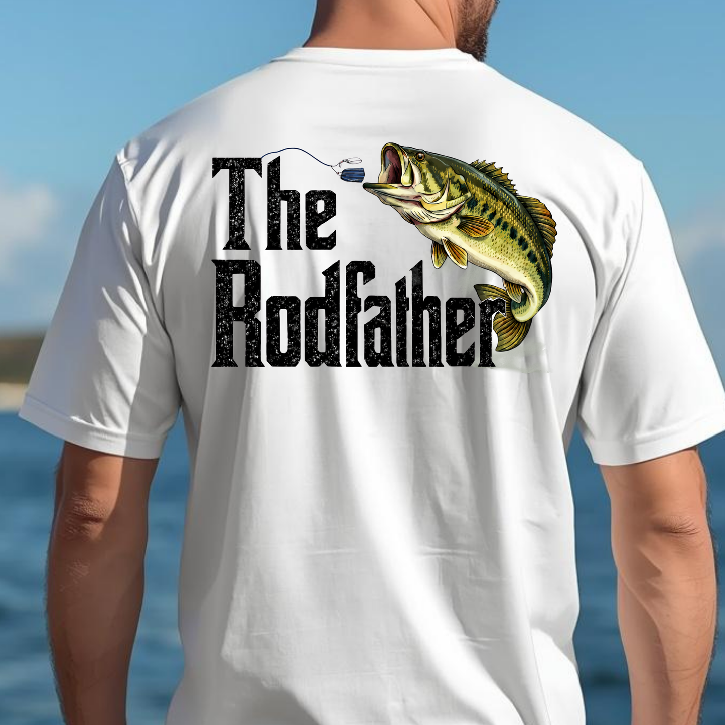 Rodfather Fishing Shirt, Funny Bass Fishing Tee, Fishing Dad Gift, Angler Shirt, Big & Tall Size Tee, Fisherman Gift, Lake Life Shirt - Staggs Styles Co