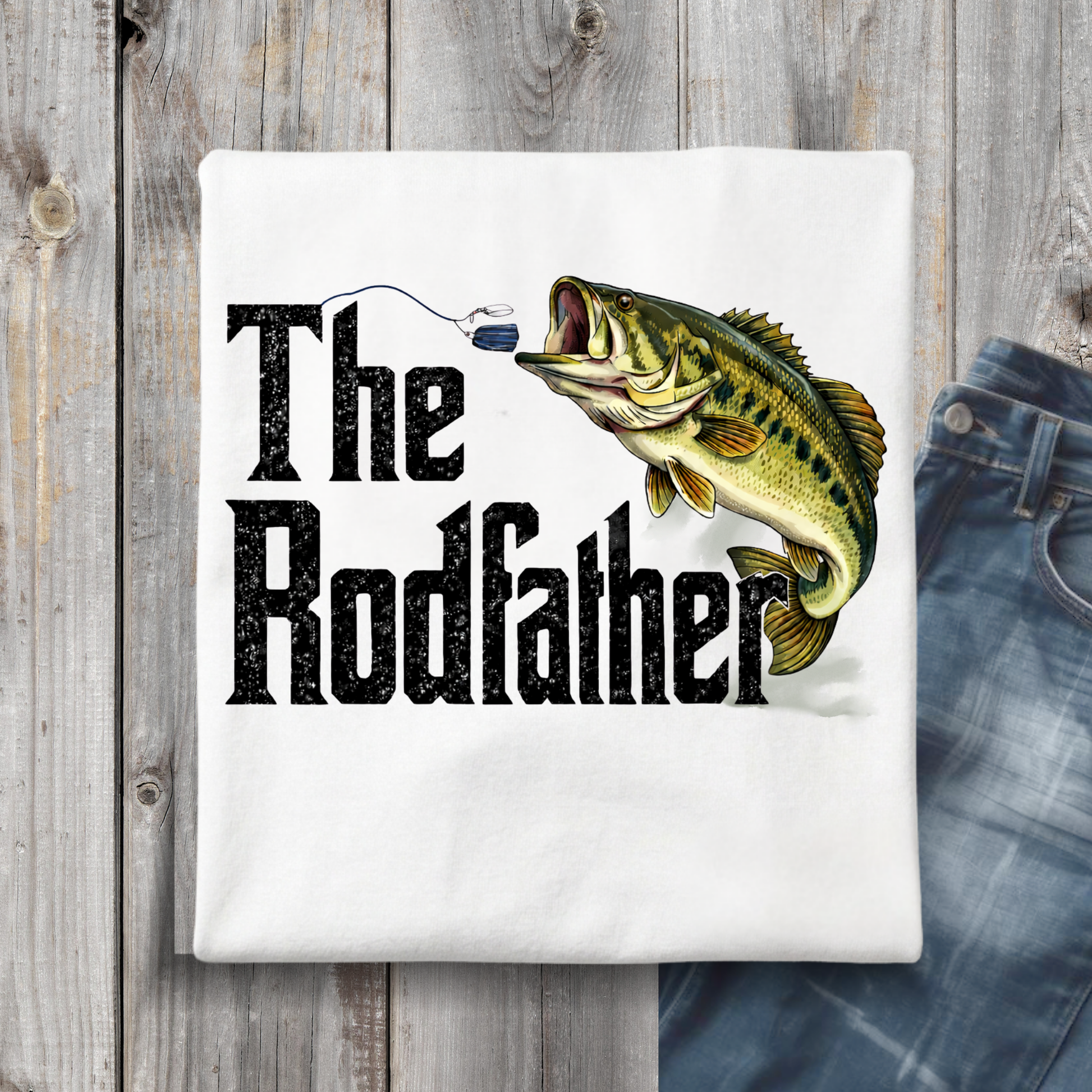 Rodfather Fishing Shirt, Funny Bass Fishing Tee, Fishing Dad Gift, Angler Shirt, Big & Tall Size Tee, Fisherman Gift, Lake Life Shirt - Staggs Styles Co
