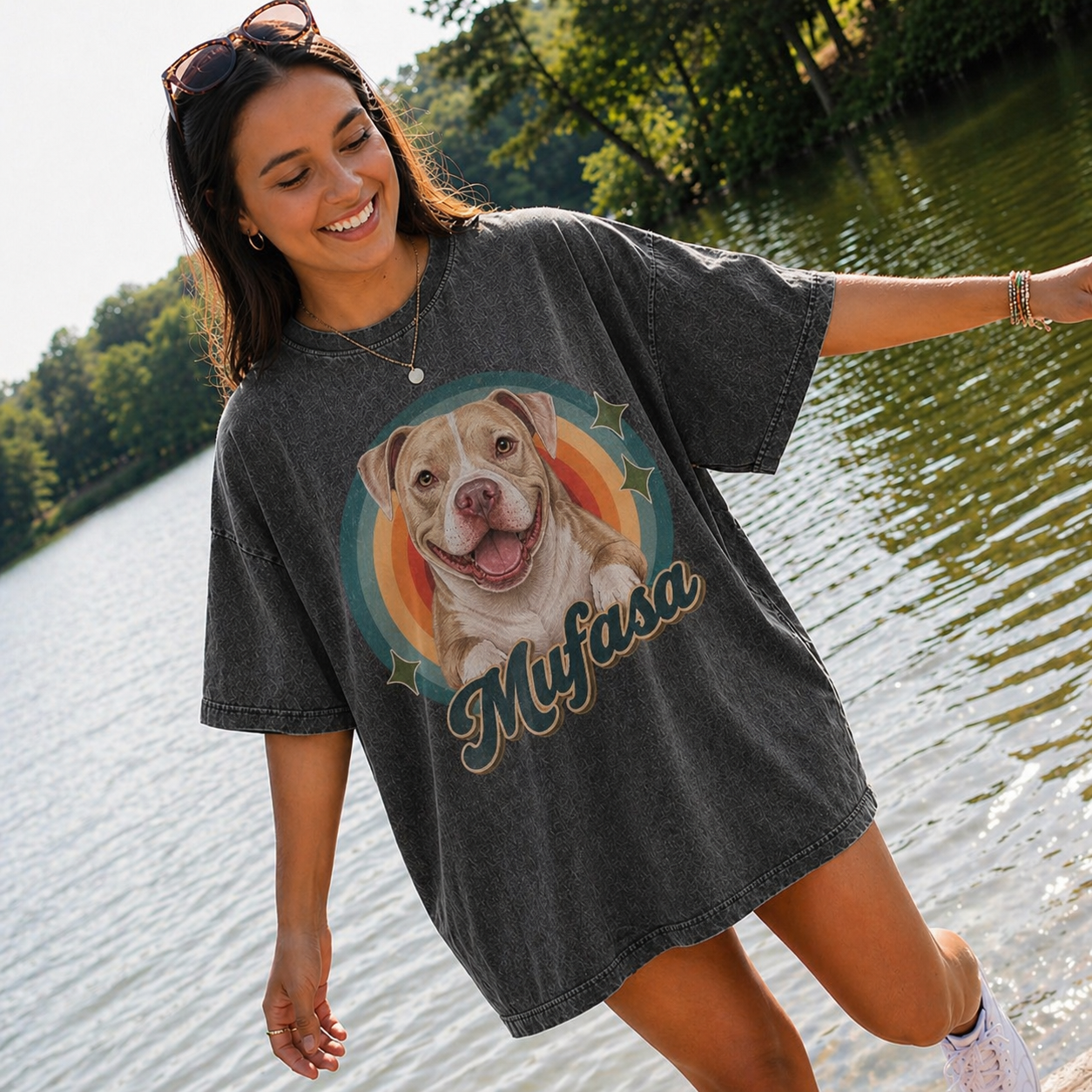 Custom Dog Shirt, Personalized Pet Shirt, Custom Dog Portrait Tee, Pet Face Shirt, Dog Mom Gift, Pitbull Shirt, Comfort Colors Shirt, Gift for Dog Lover