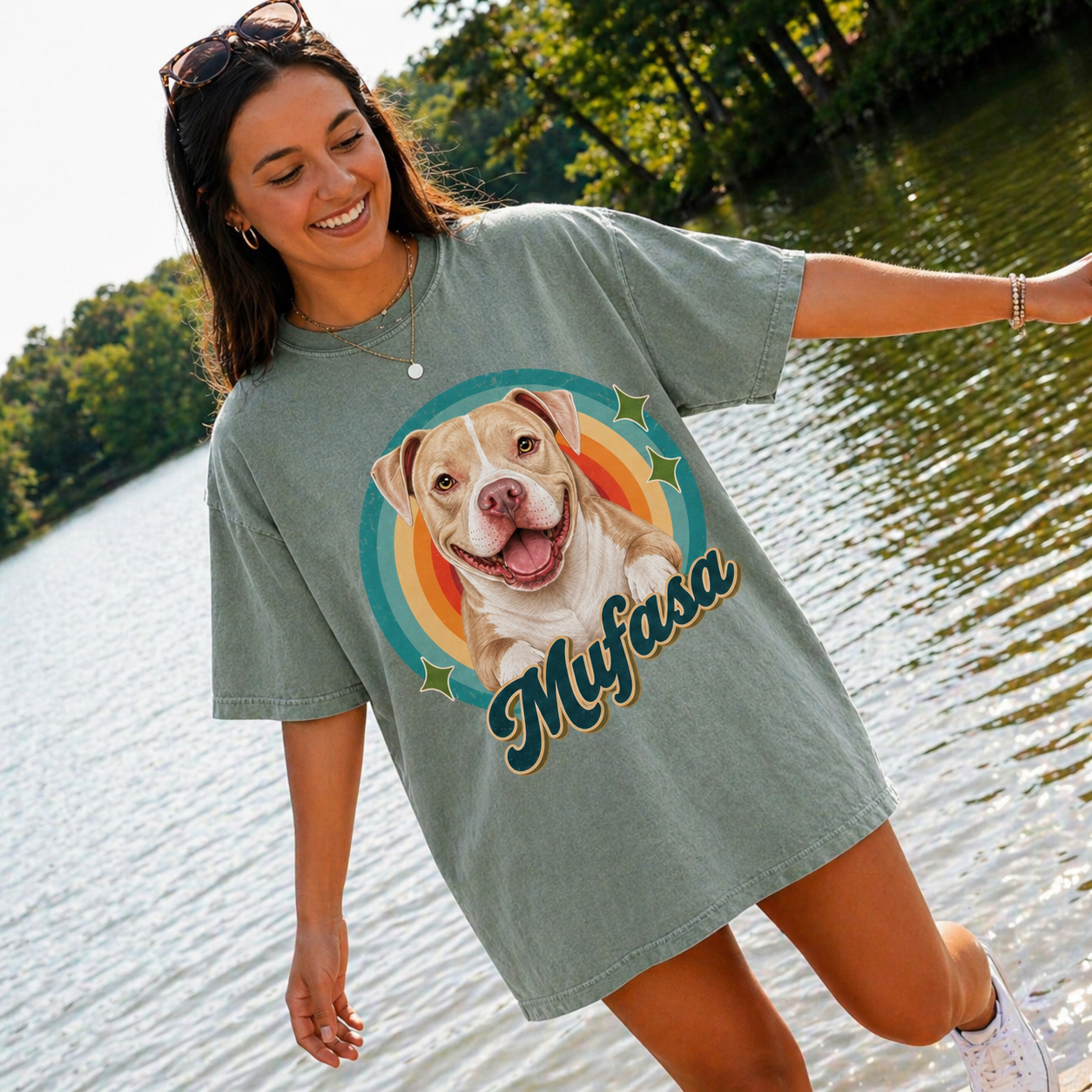 Custom Dog Shirt, Personalized Pet Shirt, Custom Dog Portrait Tee, Pet Face Shirt, Dog Mom Gift, Pitbull Shirt, Comfort Colors Shirt, Gift for Dog Lover