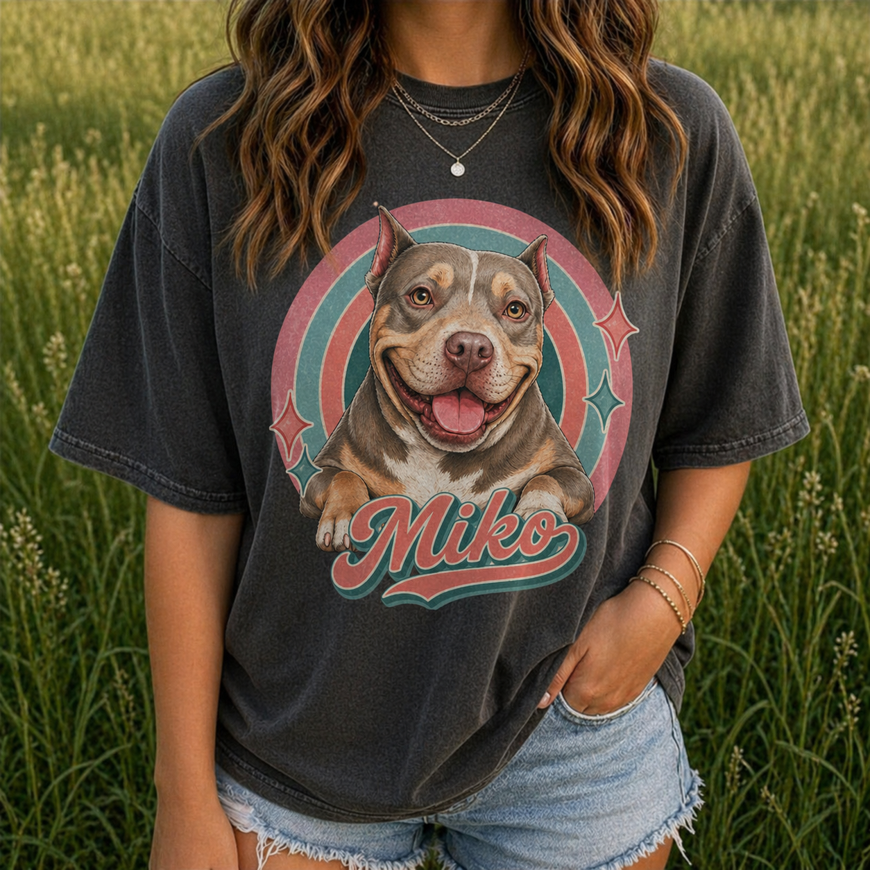 Custom Dog Shirt, Personalized Pet Shirt, Custom Dog Portrait Tee, Pet Face Shirt, Dog Mom Gift, Pitbull Shirt, Comfort Colors Shirt, Gift for Dog Lover