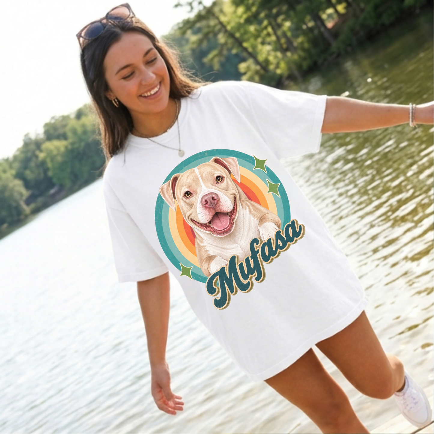 Custom Dog Shirt, Personalized Pet Shirt, Custom Dog Portrait Tee, Pet Face Shirt, Dog Mom Gift, Pitbull Shirt, Comfort Colors Shirt, Gift for Dog Lover