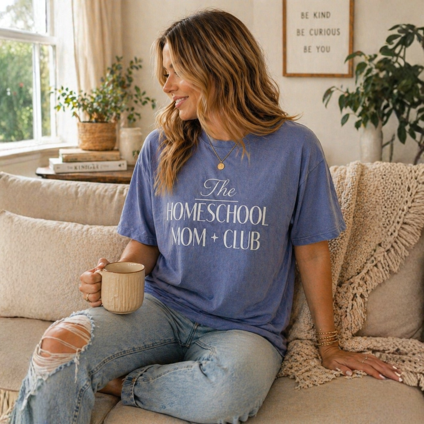 The Homeschool Mom Club Tee, Custom Comfort Colors Graphic Shirt, Homeschool Mom Gift, Homeschool Teacher Shirt - Staggs Styles Co
