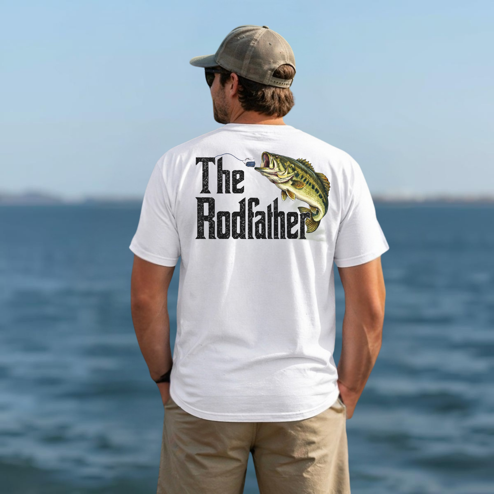 The Rodfather Fishing Shirt, Men's Casual Everyday Wear, Bass Fishing Tee, Dad Gift - Staggs Styles Co