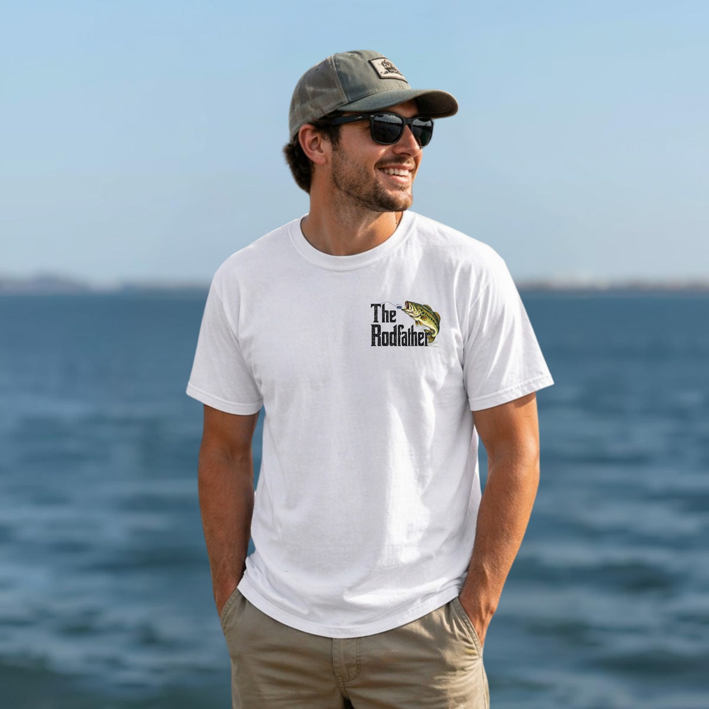 The Rodfather Fishing Shirt, Men's Casual Everyday Wear, Bass Fishing Tee, Dad Gift - Staggs Styles Co