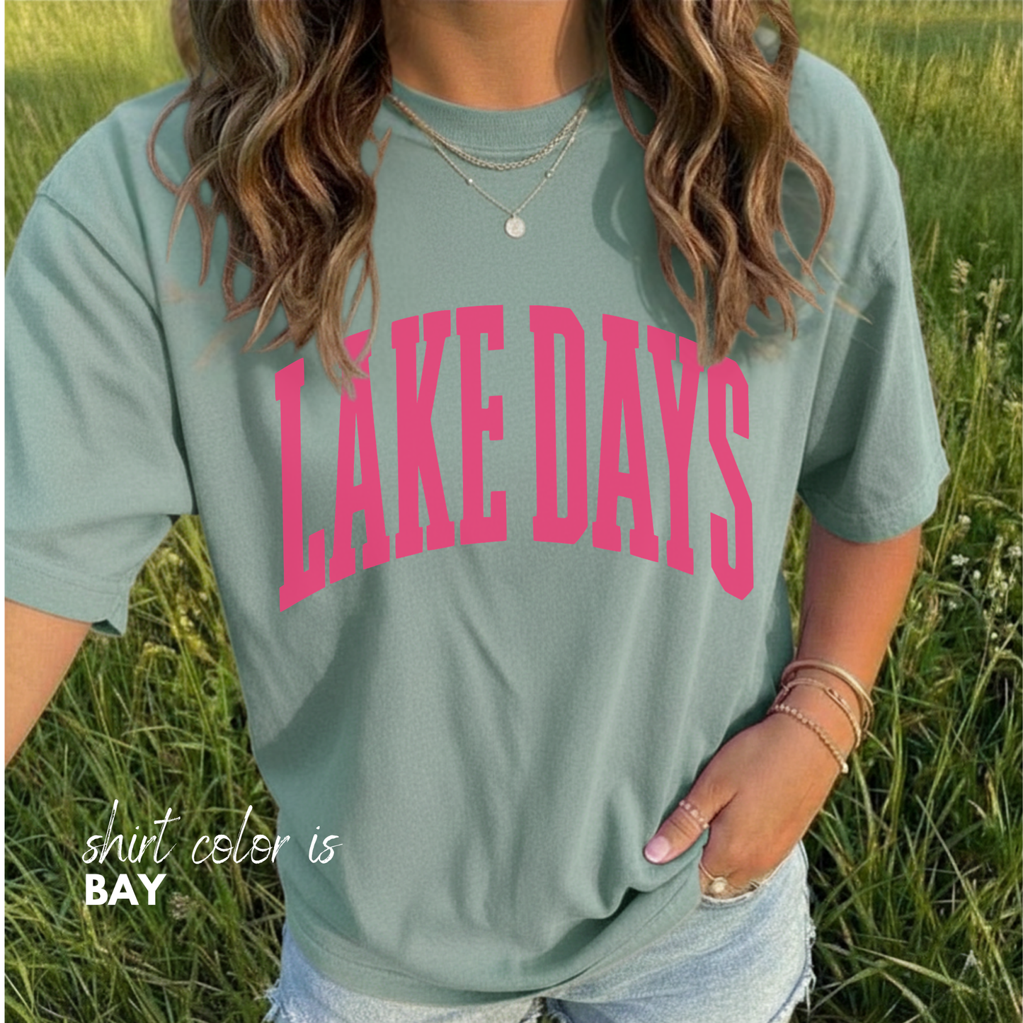 Lake Days, Summer Graphic Tee, Oversized Tee, Custom Comfort Colors Shirt, River Life Tee, Trendy Summer Shirt