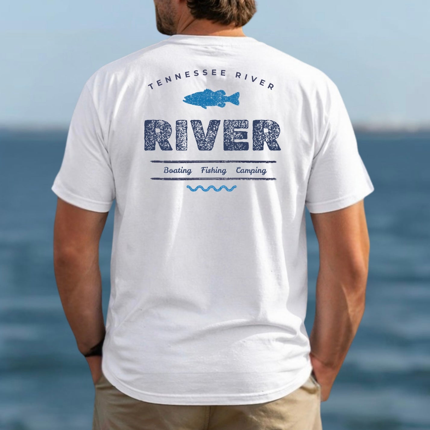 River Fishing T-Shirt — Tennessee River Graphic Tee