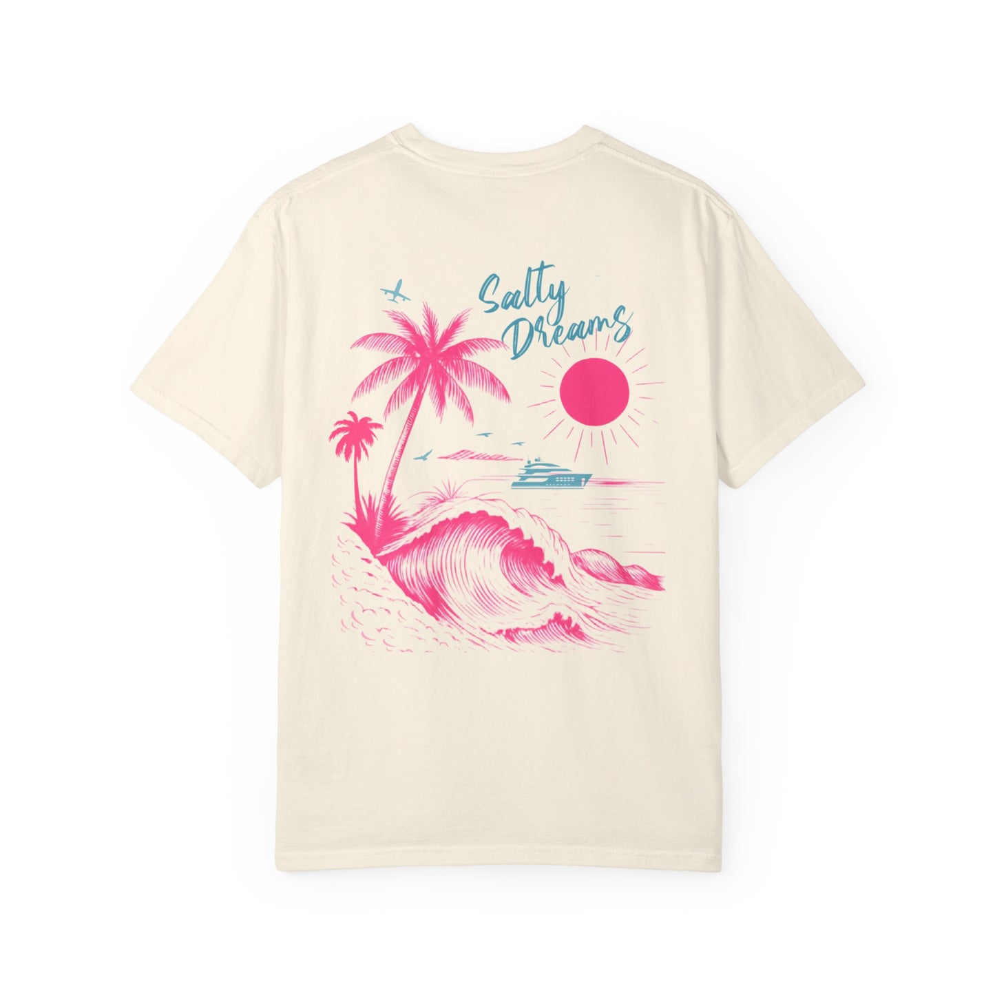 Salty Dreams Shirt, Summer, Ocean, Beach, Dolphin, Palm Tree, Vacation Tee