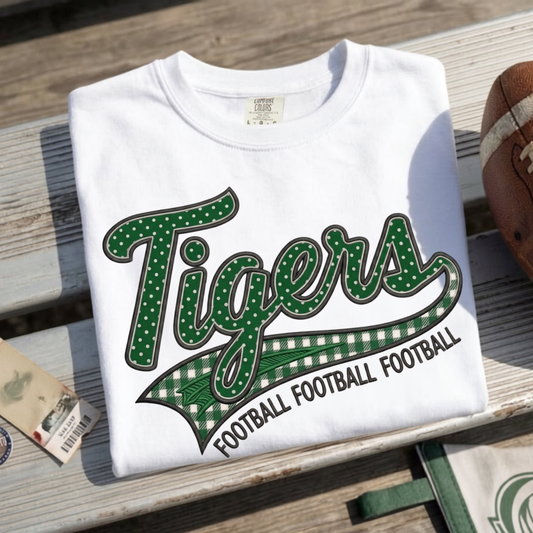 Tiger Football Shirt | School Spirit Tee | Football Mama Tee | Green
