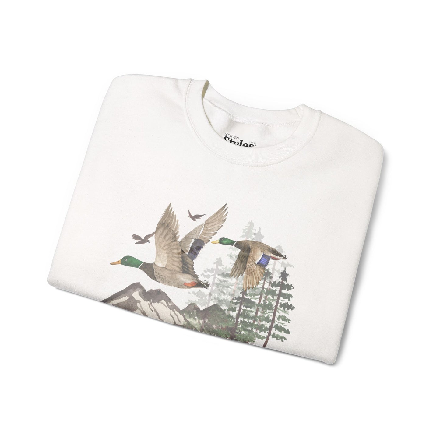 Duck Sweatshirt, Crew neck, Nature, Outdoors, Duck Hunt, Mallard, Cotton